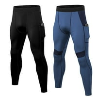 Машки Панталони За Компресија Вежбање Атлетска Теретана Хеланки со Џебови За Машка Големина М