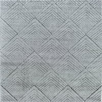 Космолизирање од страна на Космополит Чанаи CN30B SOAPSTONE геометриски современи сиви области килим, 2'x4 '