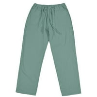 Работни Панталони За Мажи Комбинезони за Спојување постелнина Секојдневен Џеб Спортска Работа Секојдневни Панталони Зелени