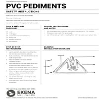 Ekena Millwork 58 W 14-1 2 H 2-3 4 P Rams Head Architectural одделение PVC Pediment
