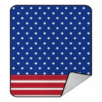 Ѕвезди на Американското Знаме 4 јули Ден На Независноста Ќебе Кристално Кадифе Фрли Кревет Ќебе