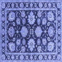 Ахгли Компанија Внатрешен Правоаголник Ориентални Сини Традиционални Теписи, 8' 12'