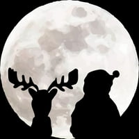 Божиќна месечина Јуниори Црна Графичка Маичка-Дизајн Од Луѓе Л