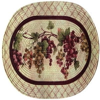Плетенка 20 30 овален печатен кујнски подот килим мат тоскани вино грозје
