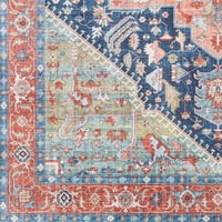 Уметнички ткајачи Ирис Медалјон област килим, морнарица, 9 '12'