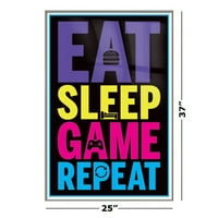 Јадете И Спијте & Игра И Повторете-Врамени Игри Постер