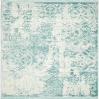 Уникатен разбој во затворен правоаголен потресен традиционален килим сина, 4 '6' 0