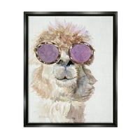 Sulpell Industries Fluffy Alpaca Забава виолетова глам очила за сонце портрет сликарство etет црно лебдечки платно печатено