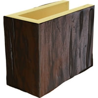 Ekena Millwork 4 H 4 D 48 W Riverwood Fau Wood Camplace Mantel Kit W alamo Corbels, Premium Hickory
