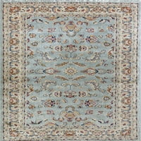 Килими Америка Бардо БС Класичен сина транзициска традиционална сина област килим, 9'x12 '