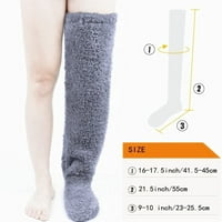 Машки Женски Унизирани Секојдневни Чорапи Два Пара Зимски Топли Чорапи За Нозе Покријте Ги Домашните Чорапи За Колена Дебели