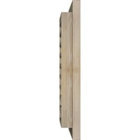 Ekena Millwork 36 W 22 H правоаголник Gable отвор: подготвен, функционален, мазен бор -жаблен отвор со рамка за лице од тули