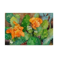 Трговска марка ликовна уметност „Цветање кактус“ платно уметност од anоан Портер