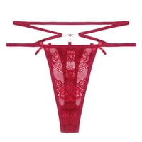 Caicj женски долна облека за жени искушение со низок пораст, црвена боја, црвена