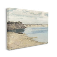 Ступел Карпести Крајбрежни Залив Едрилица Пејзаж Сликарство Галерија Завиткани Платно Печатење Ѕид Уметност