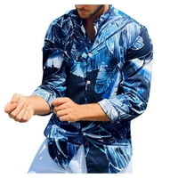 Облека Т Машка Блуза Забави Со Долги Ракави Основни Блузи Кошула Спанде Маица Мажи