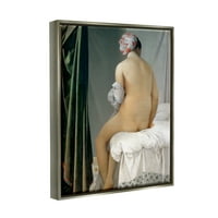 Stuple Industries la Baigneuse Valpincon Jean Auguste Dominique Ingres Bather Sainting Sainting Luster Grey Floating Framed