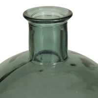 Декод 17 Рачно изработена шпанска зелена рециклирана стаклена вазна