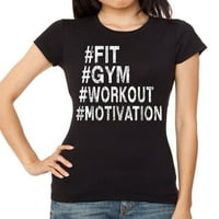 Мотивација за вежбање во теретана Фит Мотивација Црна Маица Х-Голема Црна
