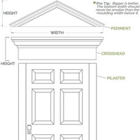 Ekena Millwork 168 Долна ширина 1 4 Топ ширина 3 4 H 7 8 P CRANTSMAN Crosshead