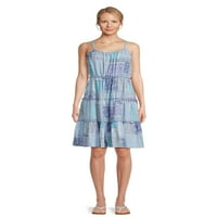 BeachlunchLounge Women's Tiered Patchwork фустан, големини S-XXL