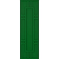 Ekena Millwork 12 W 39 H TRUE FIT PVC HASTINGS FIXED MONT SLUSTERS, VIRIDIAN GREEN