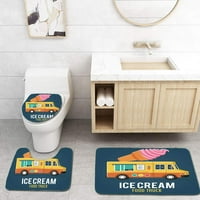 Сладолед Храна Камион Бања Килими Постави Бања Килим Контура Мат И Капакот На Тоалетот
