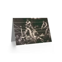 Спортски Бокс Џек Демпси Луис Фирпо Поло Њујорк Честитки Картичка плус Плик Празно внатре