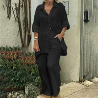 Џити Направи Денот На Мајката Одговараат На Еднобојни Панталони Со Долги Ракави Обични Дводелни Блејзери За Жени Мода Обична