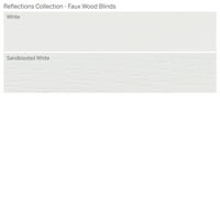 Колекција за прилагодени рефлексии, 2 Бесплатни ролетни од дрво од дрво, песочна бела боја, 5 8 Ширина 72 Должина