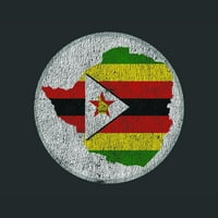 Илустрација На Знамето На Зимбабве На Сива Маица
