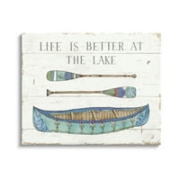 Cuple Industries Life Подобро на езерото рустикален кану руда, графичка уметничка галерија, завиткана од платно печатење wallидна